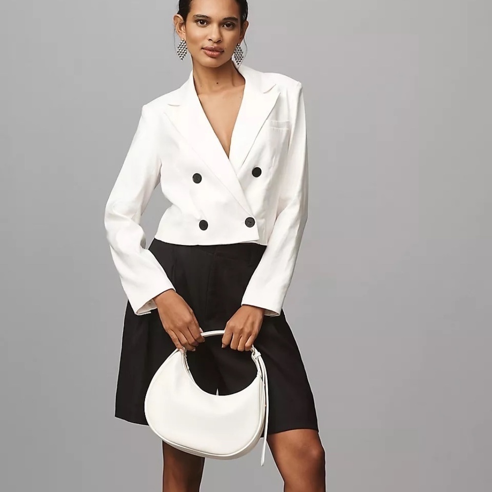 NWT Anthropologie Maeve White Linen Blazer XL